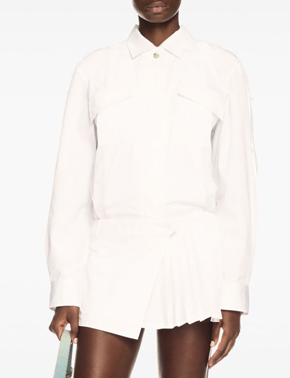 OFF WHITE POPLIN SAVANA MINI DRESS
