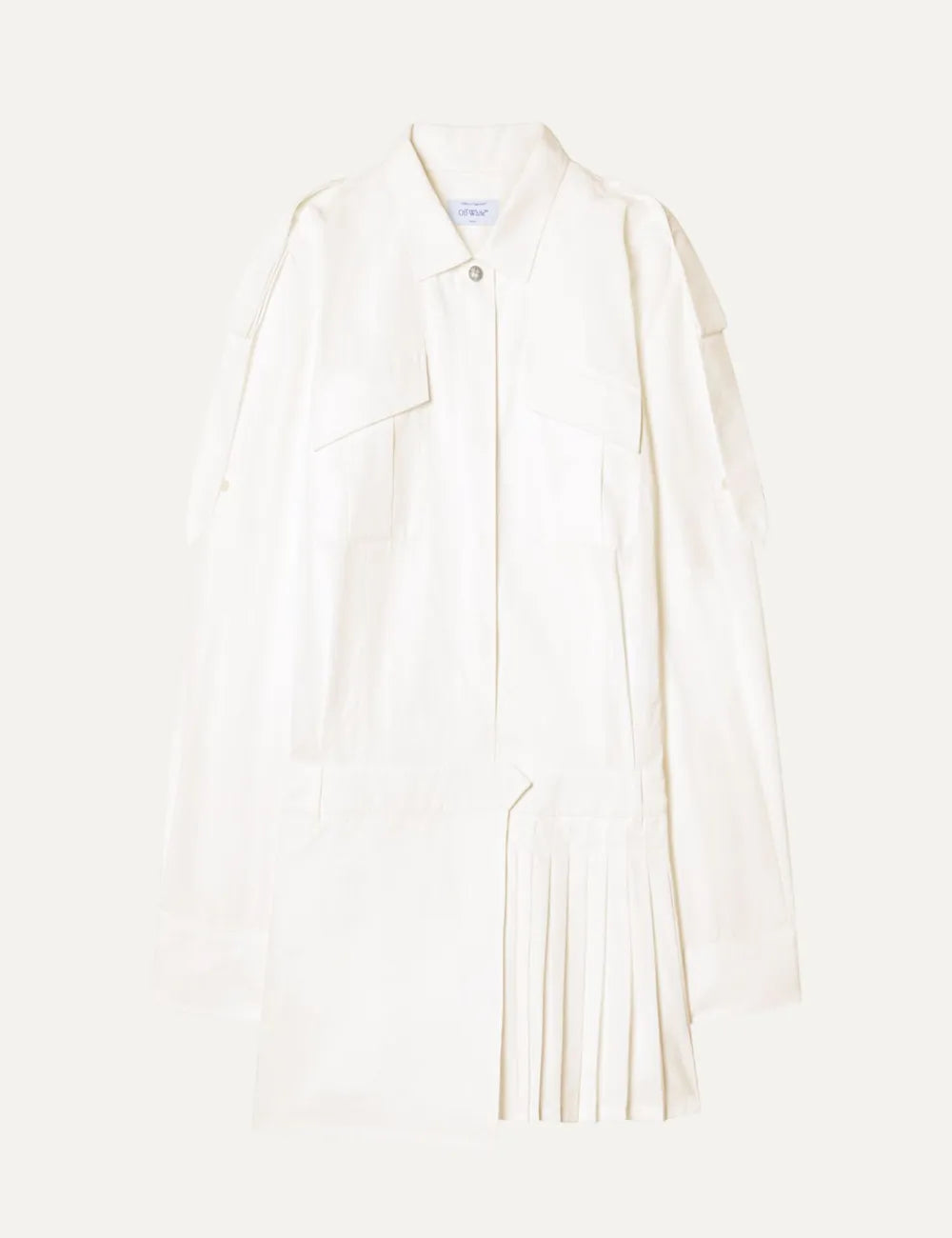OFF WHITE POPLIN SAVANA MINI DRESS