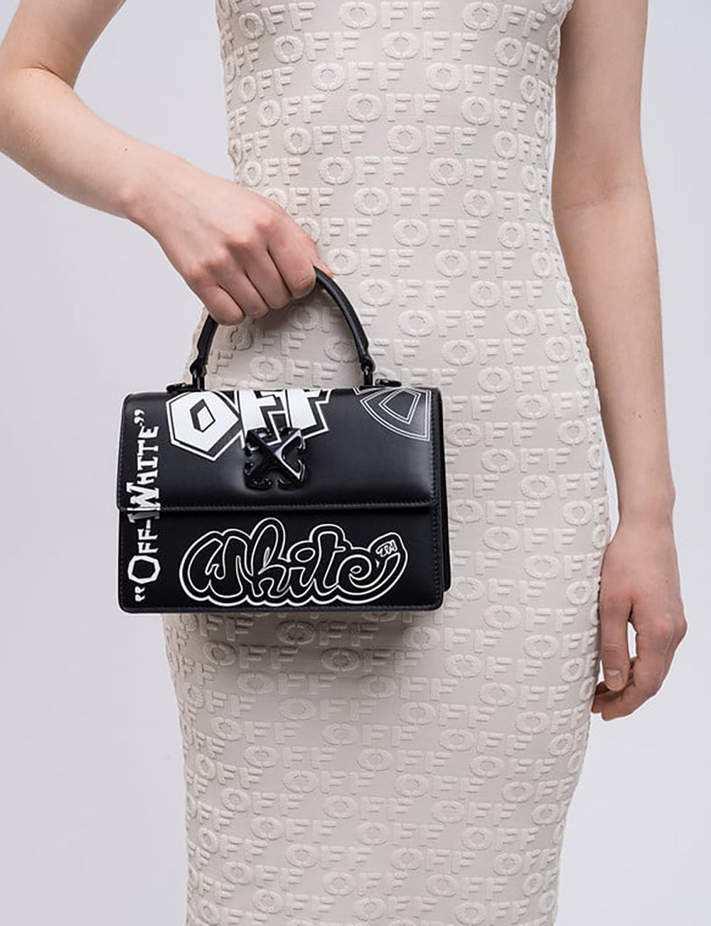 OFF WHITE JITNEY 1.4 TOP HANDLE LOGO