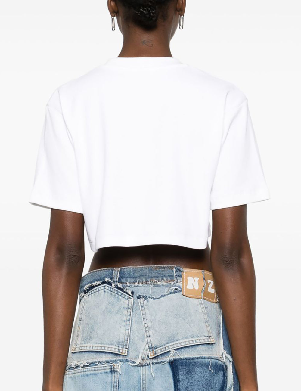 OFF WHITE OFF STAMP RIB CROPPED TEE