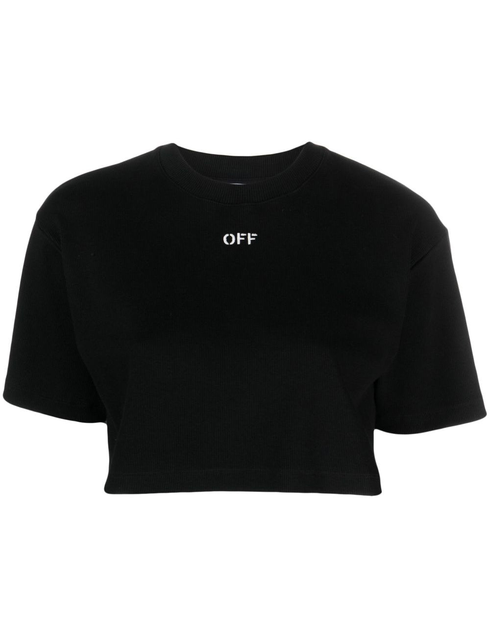 OFF WHITE OFF STAMP RIB CROPPED TEE