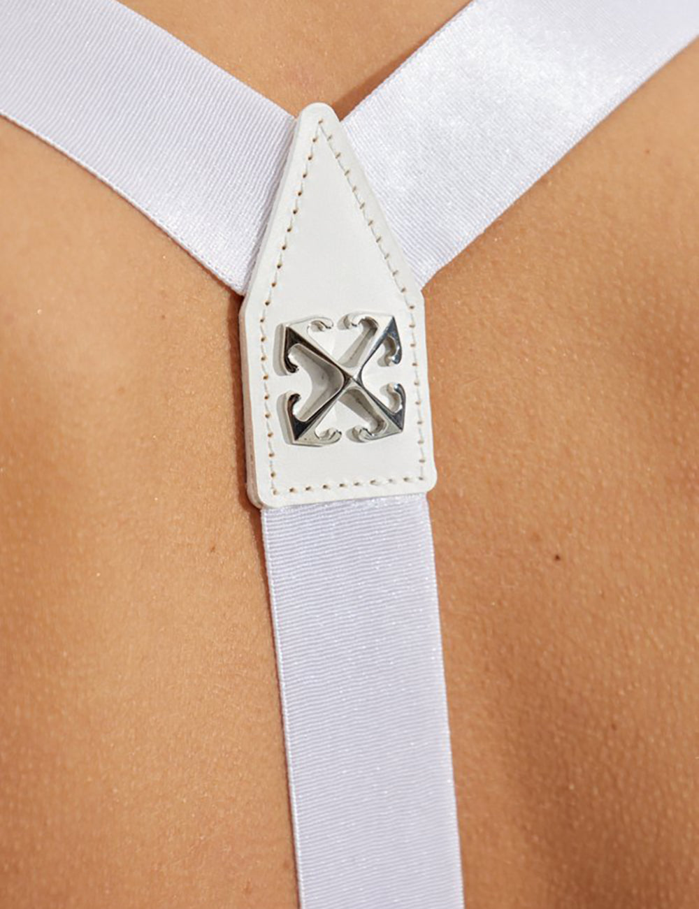 OFF WHITE LUREX RIB ALLA TOP