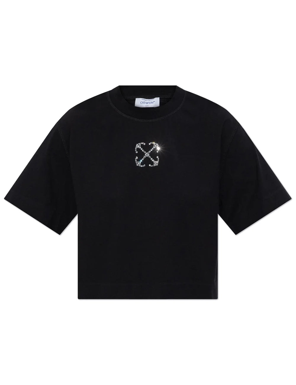 OFF WHITE JEWEL MINI ARROW CROP TEE