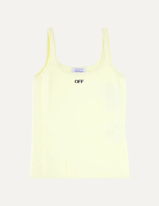 OFF WHITE OFF STAMP SLICK TANK TOP