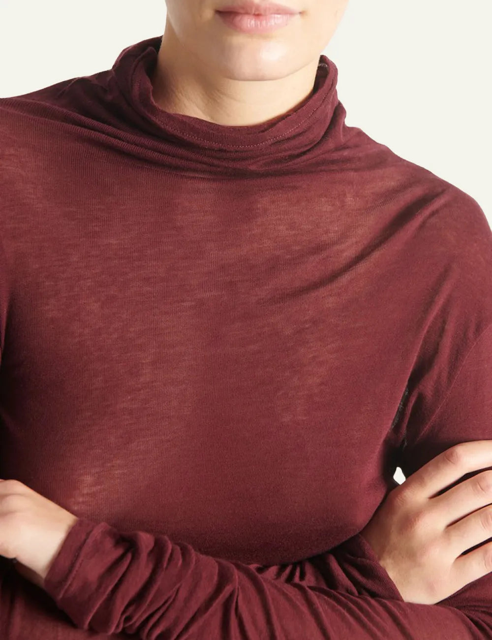 AMERICAN VINTAGE RAISIN VINTAGE TURTLENECK T-SHIRT