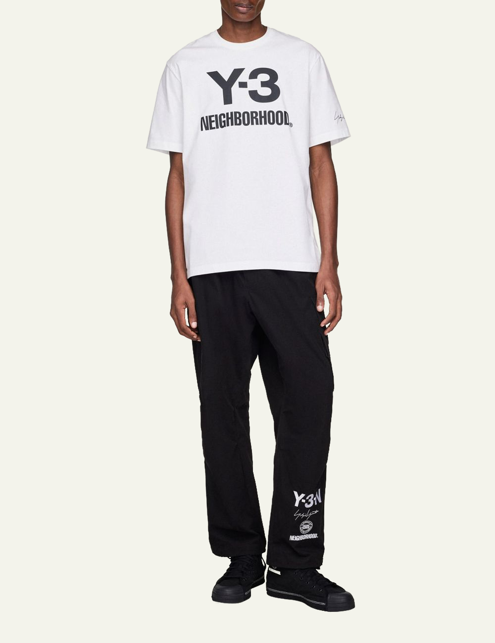 Y-3 NBHD LOGO TEE CWHITE