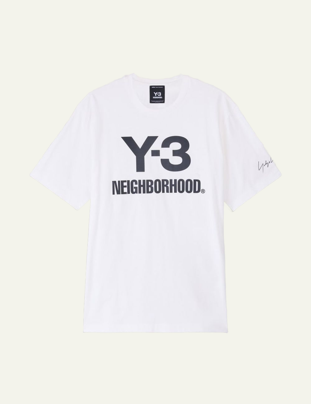 Y-3 NBHD LOGO TEE CWHITE