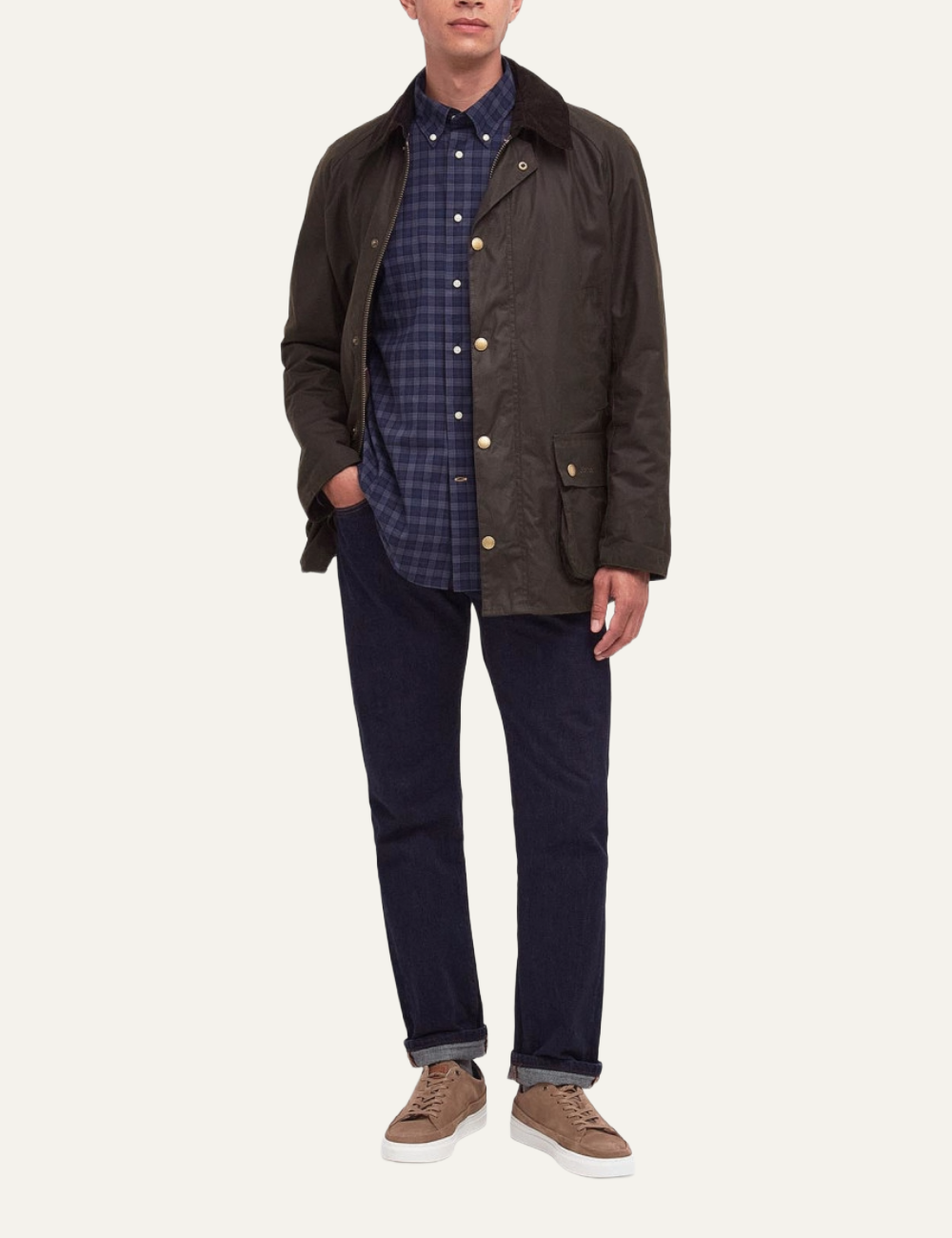 BARBOUR ASHBY WAX JACKET OLIVE