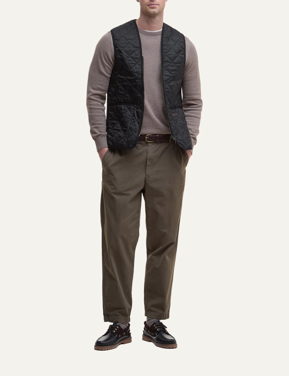 BARBOUR QUILTED WAISTCOAT BLACK/TURF