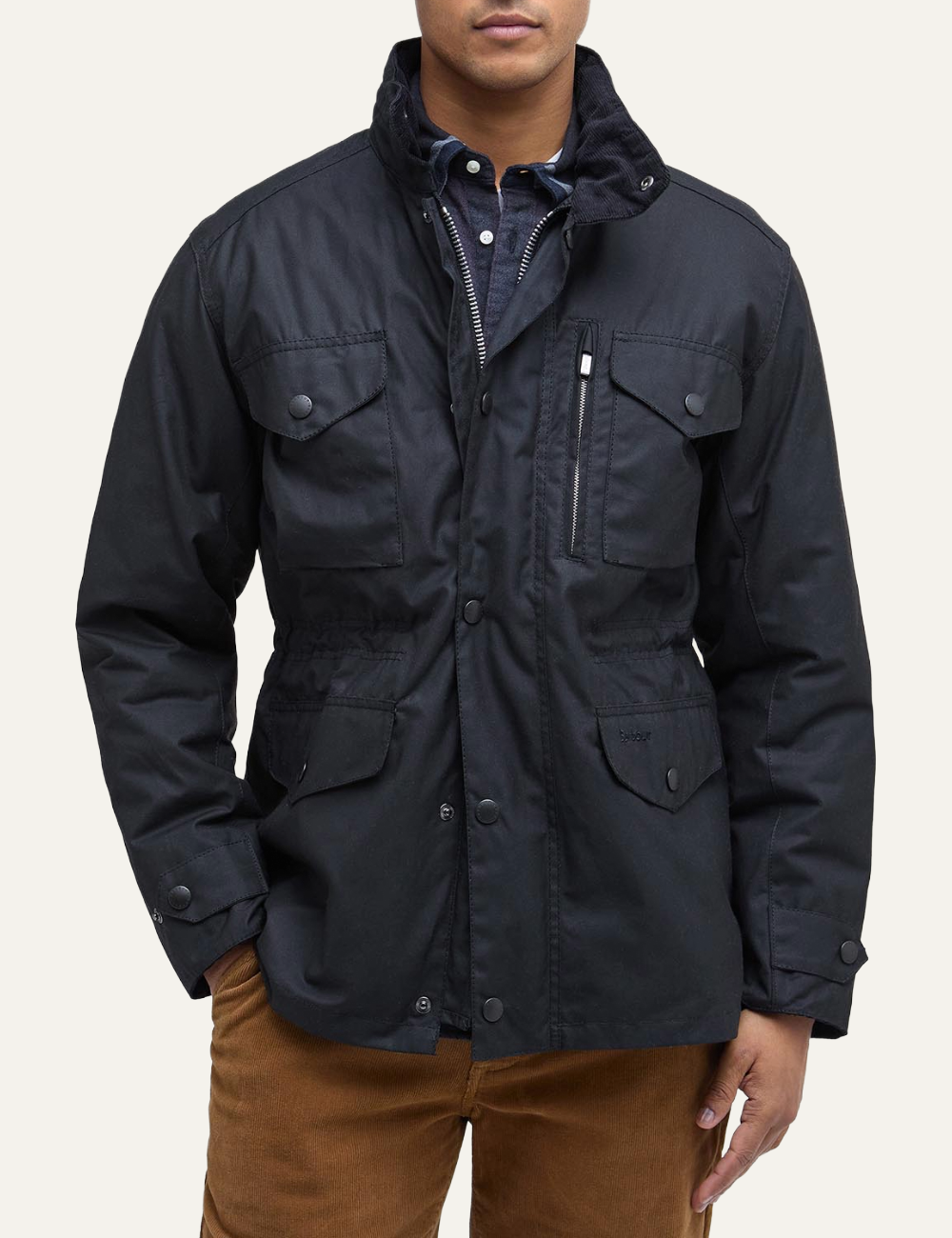 BARBOUR SAPPER WAX JACKET BLACK