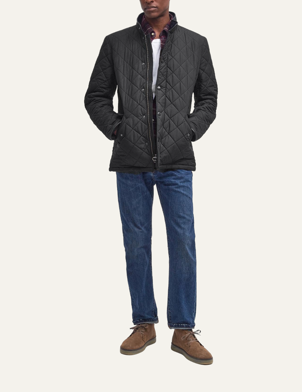 BARBOUR POWELL QUILT BLACK
