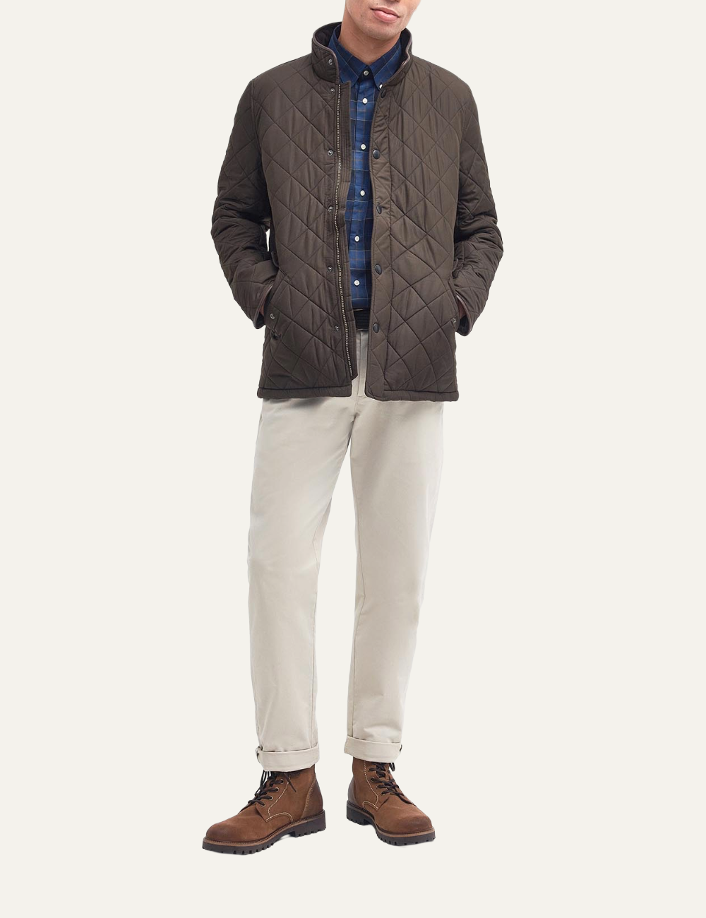 BARBOUR POWELL QUILT OLIVE