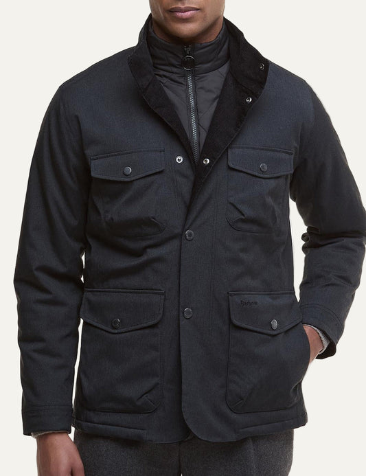 BARBOUR OGSTON WATERPROOF JACKET BLACK