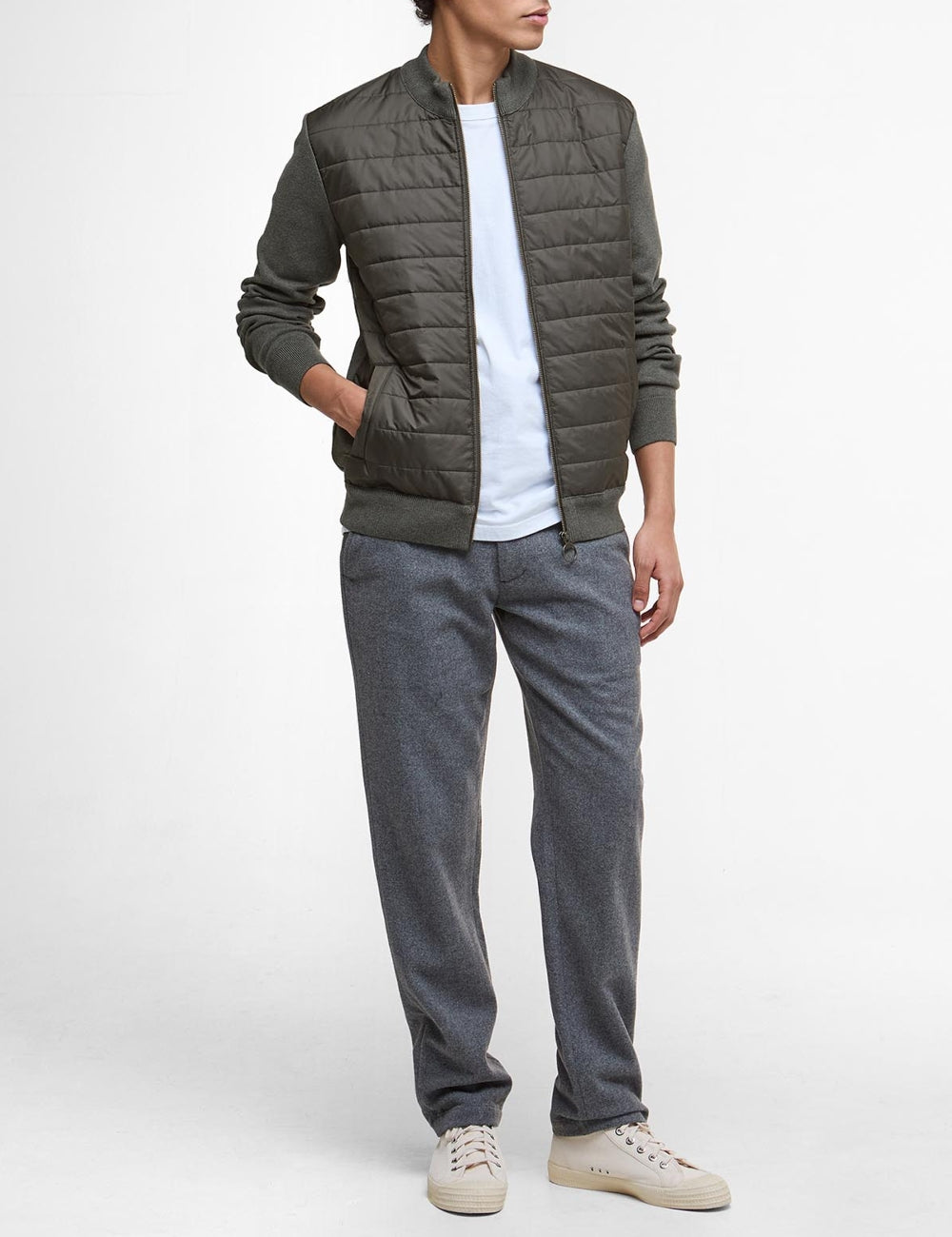 BARBOUR ZIP THROUGH KNITTED JUMPER