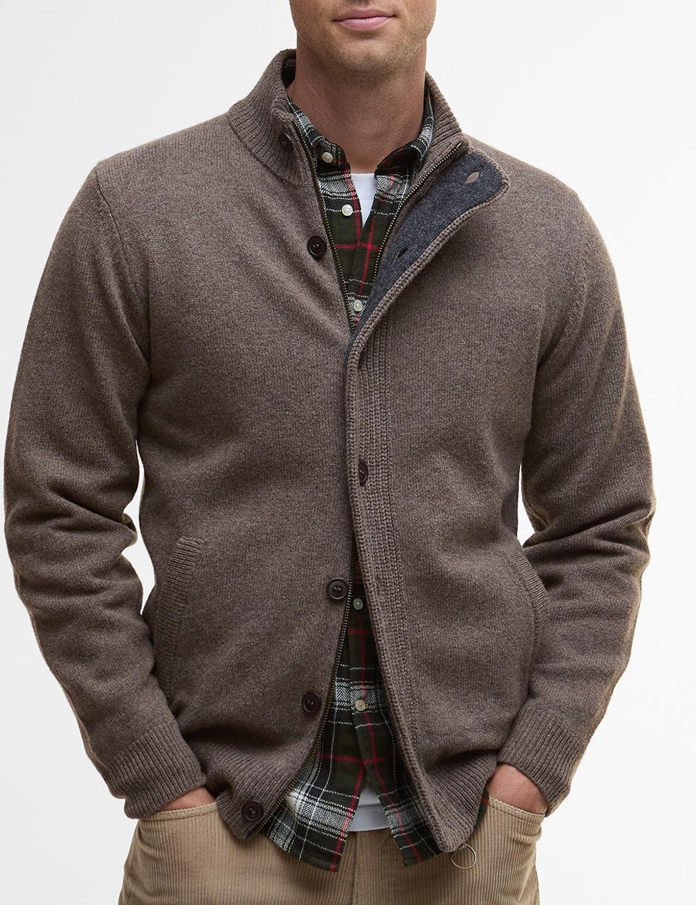 BARBOUR PATCH ZIP THROUGH KNITTED JUMPER