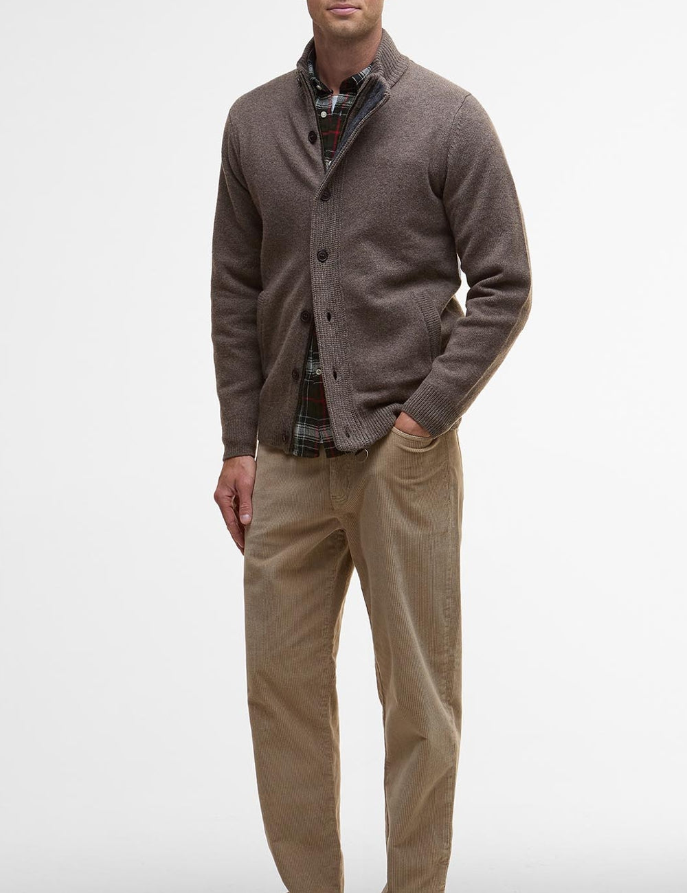 BARBOUR PATCH ZIP THROUGH KNITTED JUMPER