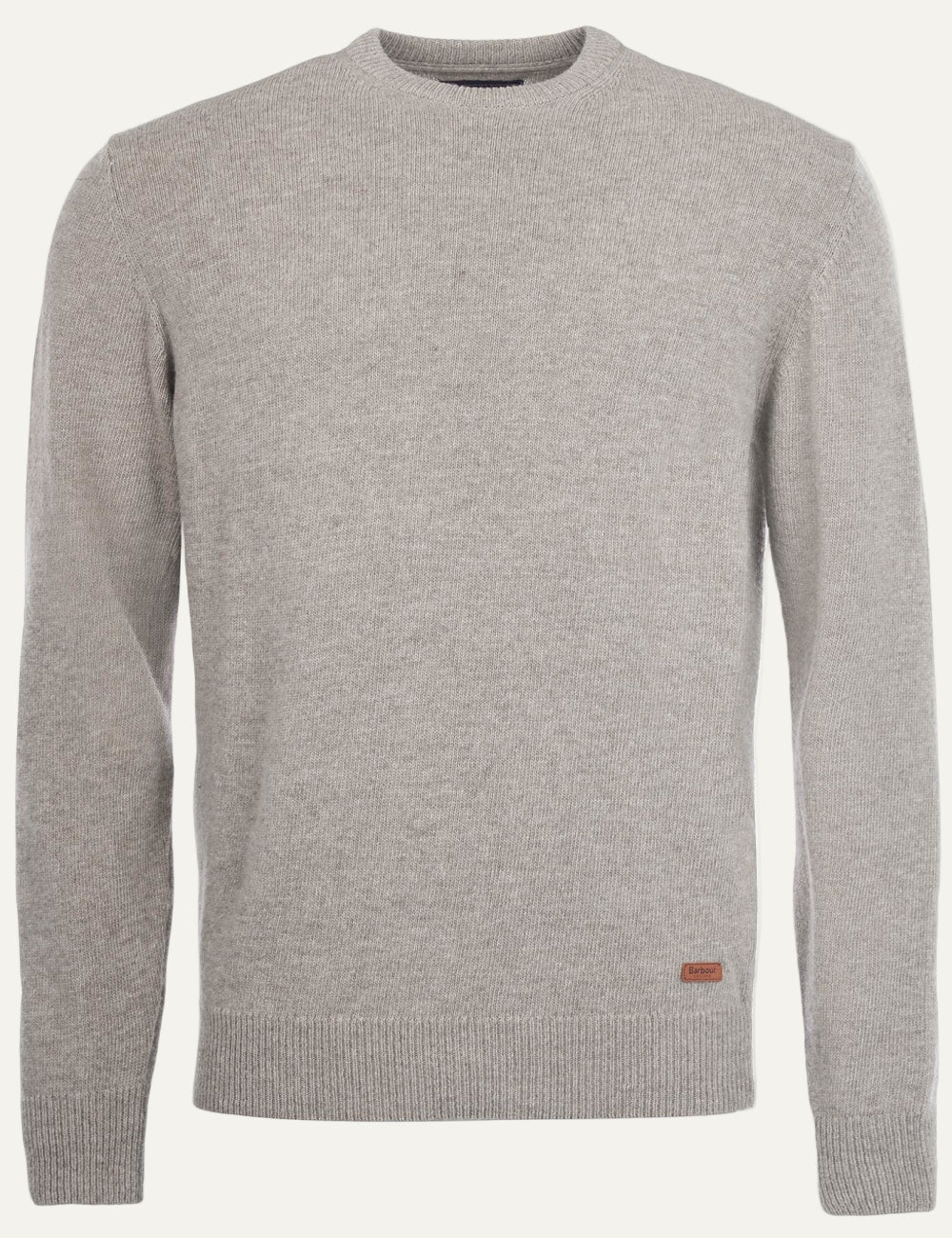 BARBOUR PATCH CREW NECK SWEATER STONE