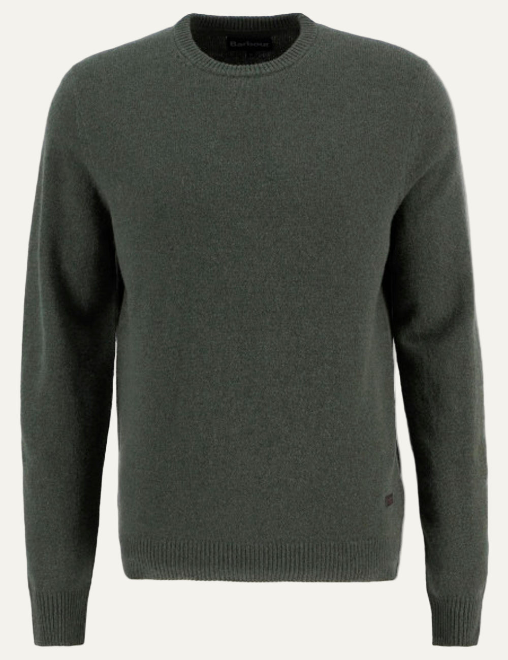 BARBOUR PATCH CREW NECK SWEATER OLIVE
