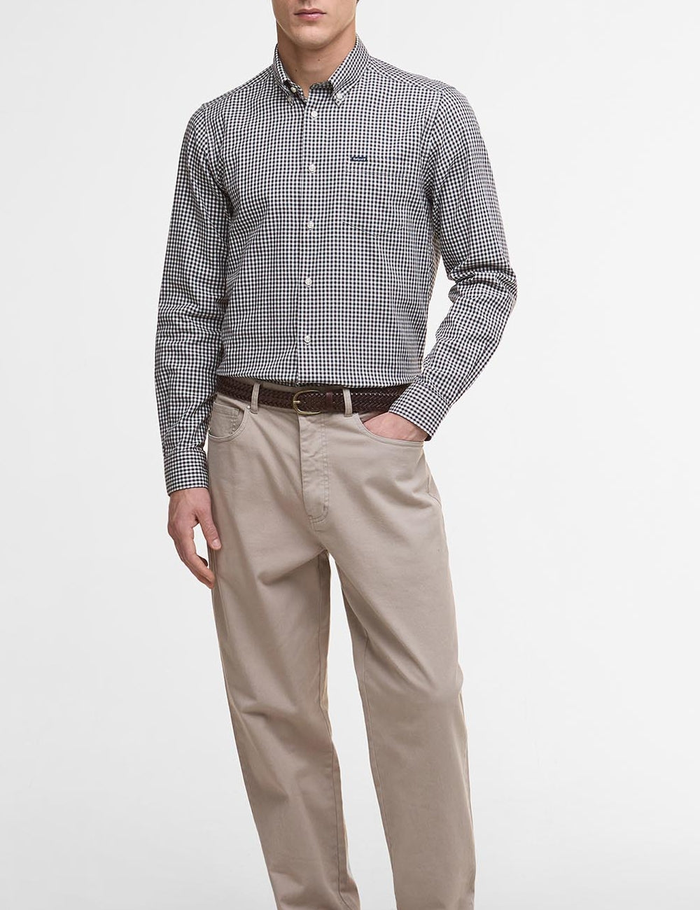 BARBOUR TAILORED GINGHAM SHIRT DARK OAK
