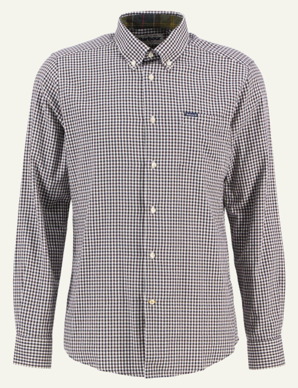 BARBOUR TAILORED GINGHAM SHIRT DARK OAK