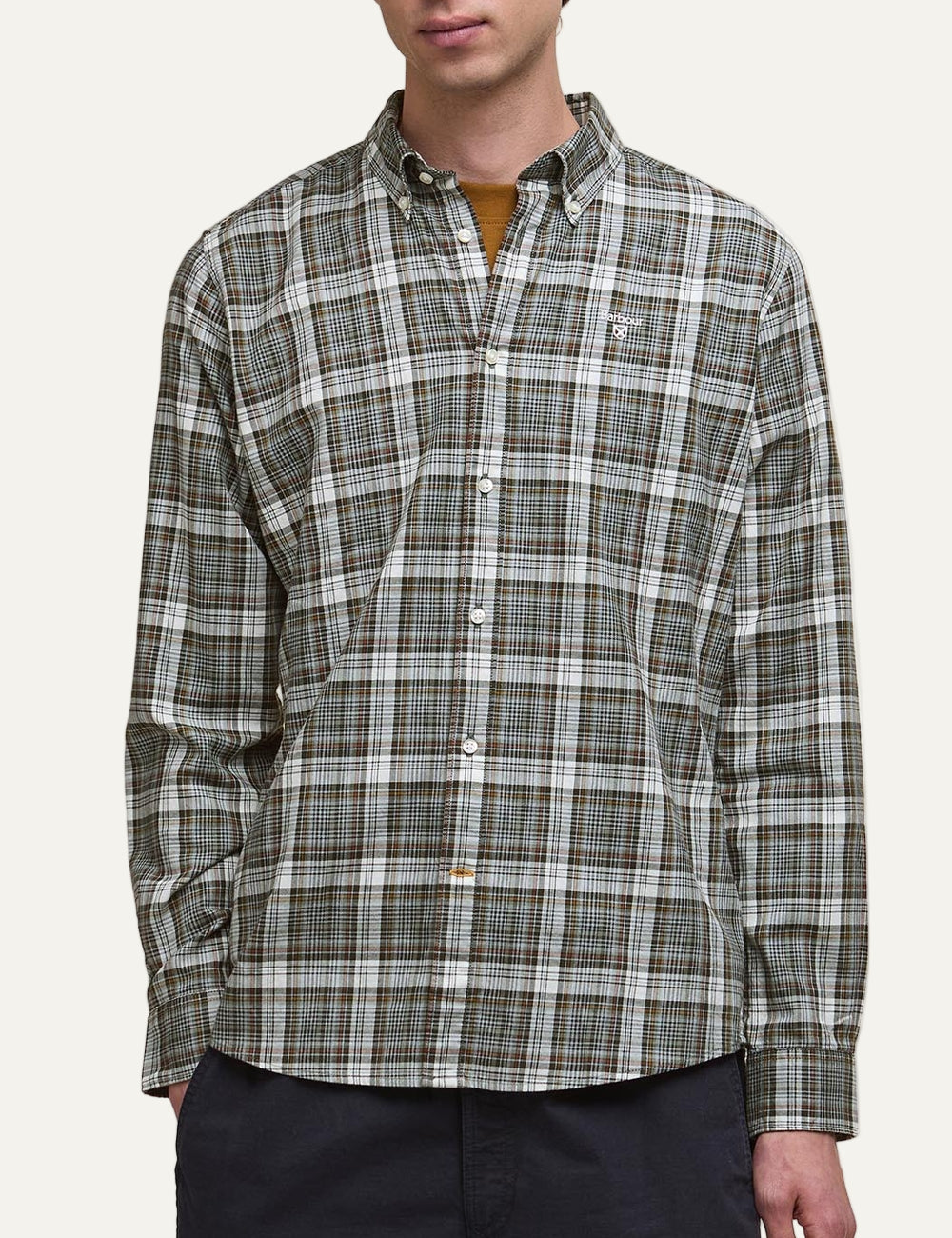 BARBOUR MOSSWOOD TAILORED SHIRT GREY MARL