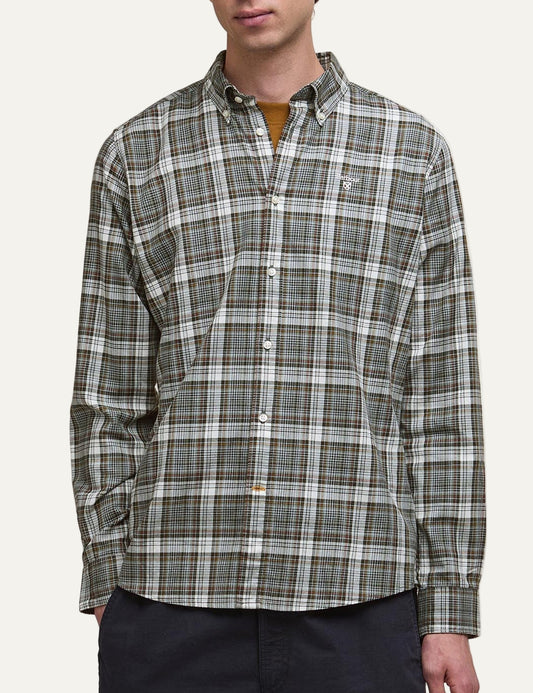 BARBOUR MOSSWOOD TAILORED SHIRT GREY MARL