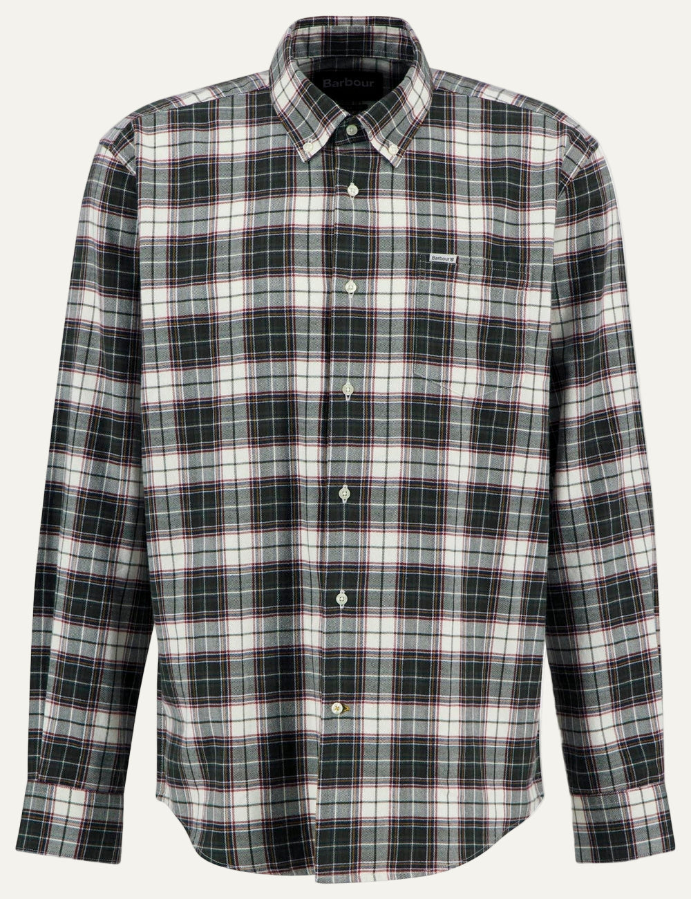 BARBOUR TELFIELD REGULAR CHECKED SHIRT OLIVE