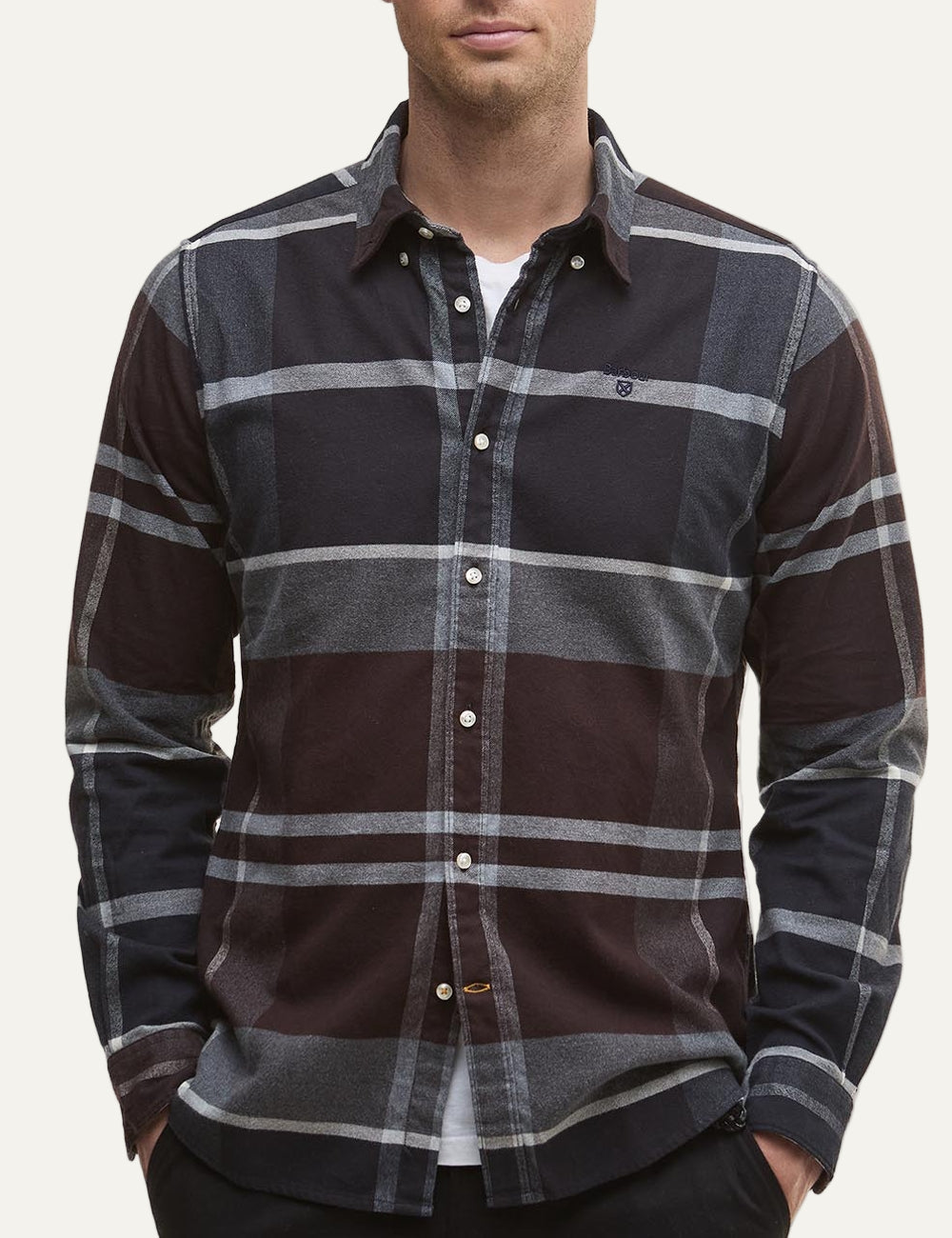 BARBOUR TELFIELD REGULAR CHECKED SHIRT MIDNIGHT OAK TARTAN