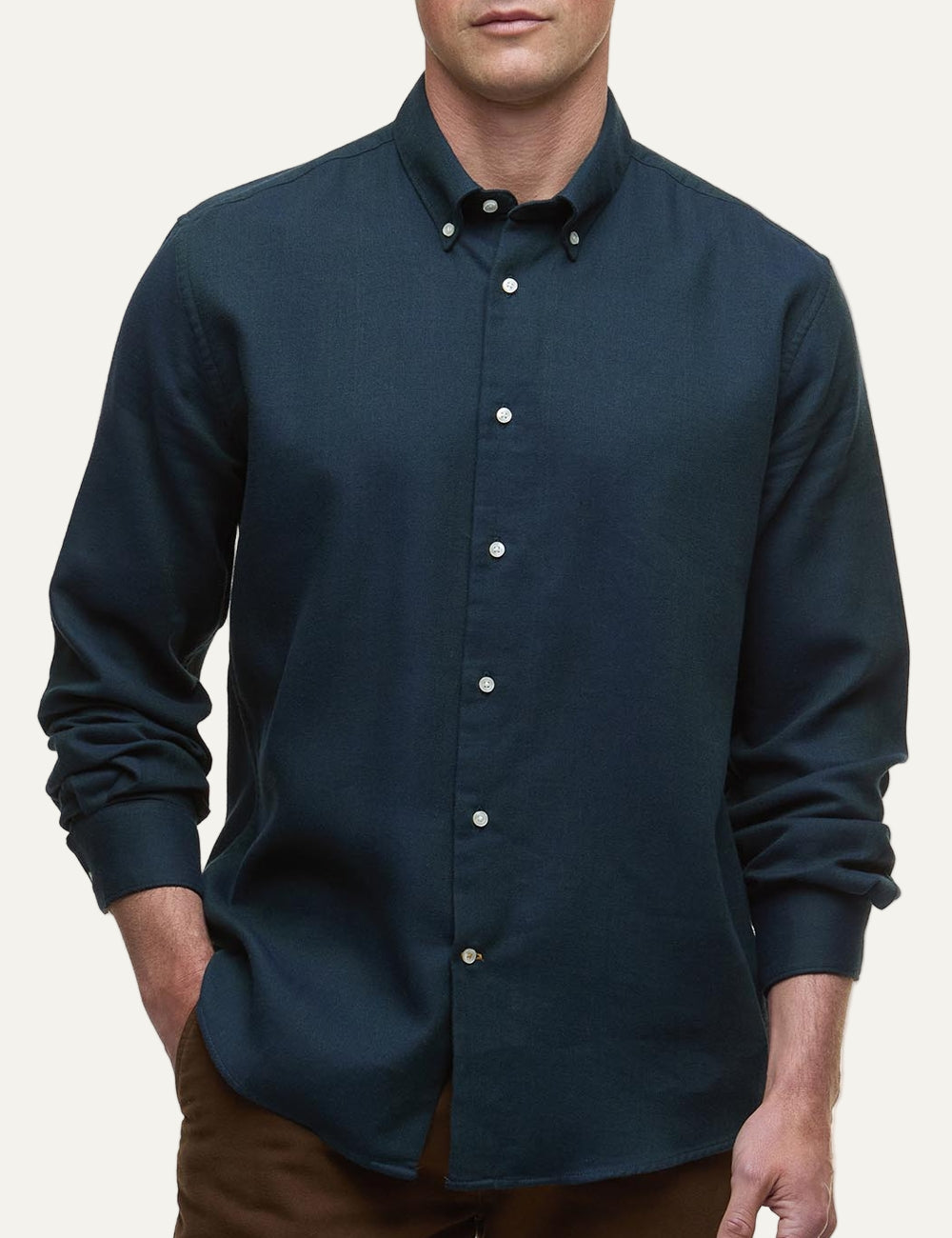 BARBOUR TAMISH REG HERRINGBONE SHIRT NAVY