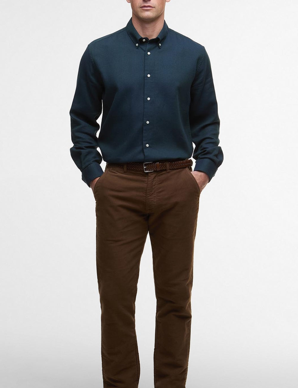 BARBOUR TAMISH REG HERRINGBONE SHIRT NAVY