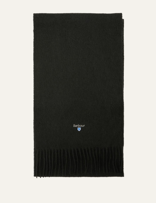 BARBOUR PLAIN LAMBSWOOL SCARF GREEN