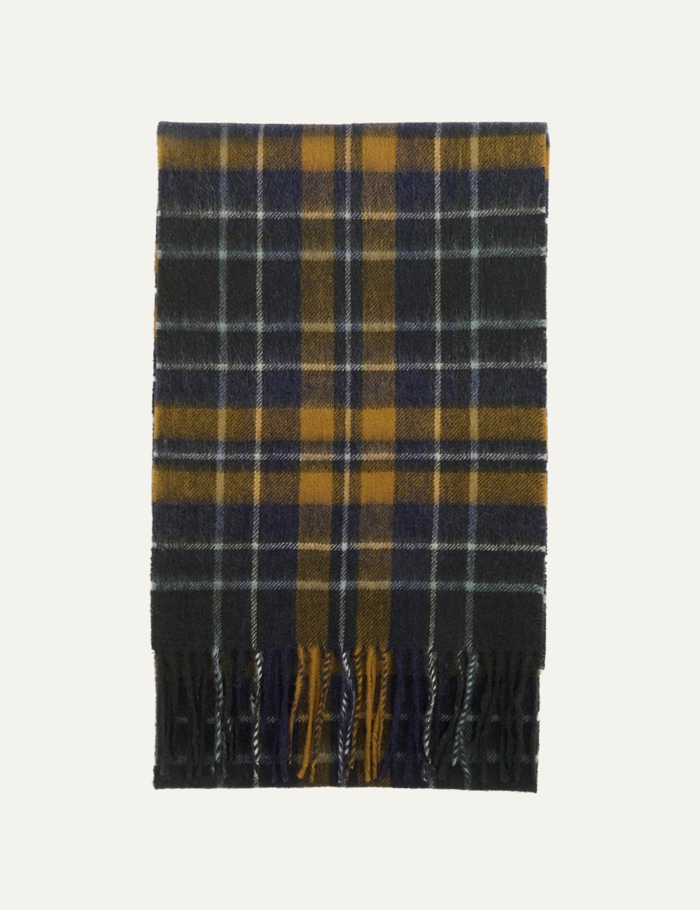 BARBOUR NEW CHECK TARTAN SCARF BROWN