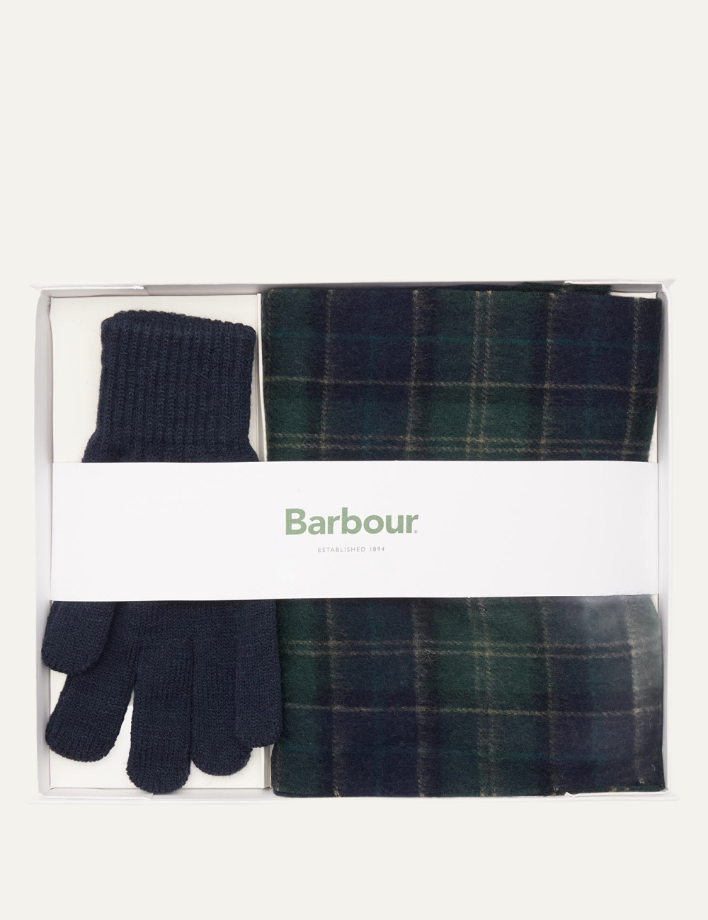 BARBOUR TARTAN SCARF & GLOVE GIFT SET