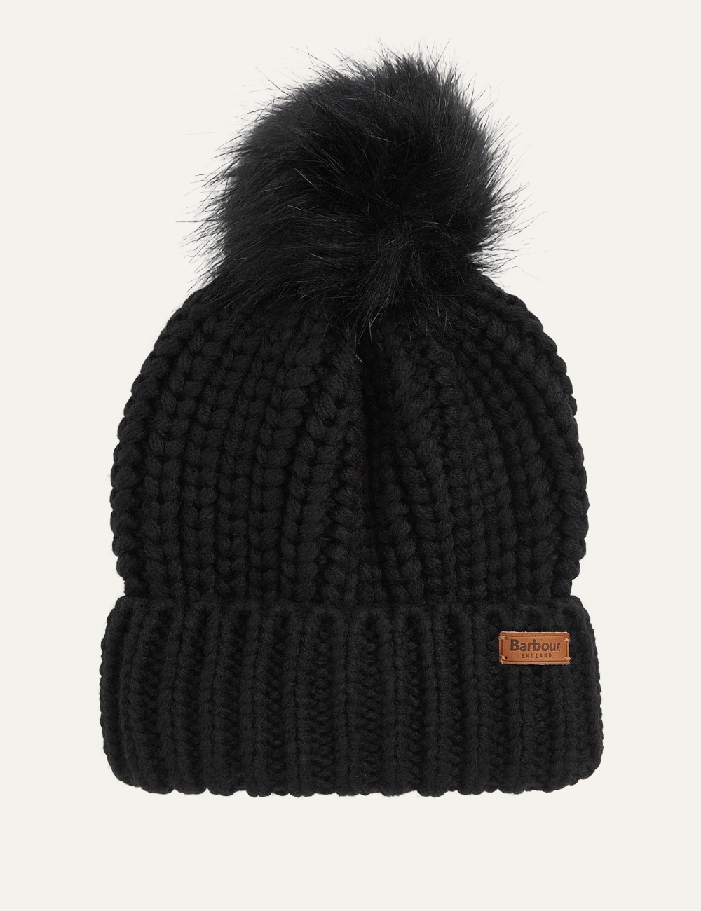 BARBOUR SALTBURN BEANIE HAT BLACK