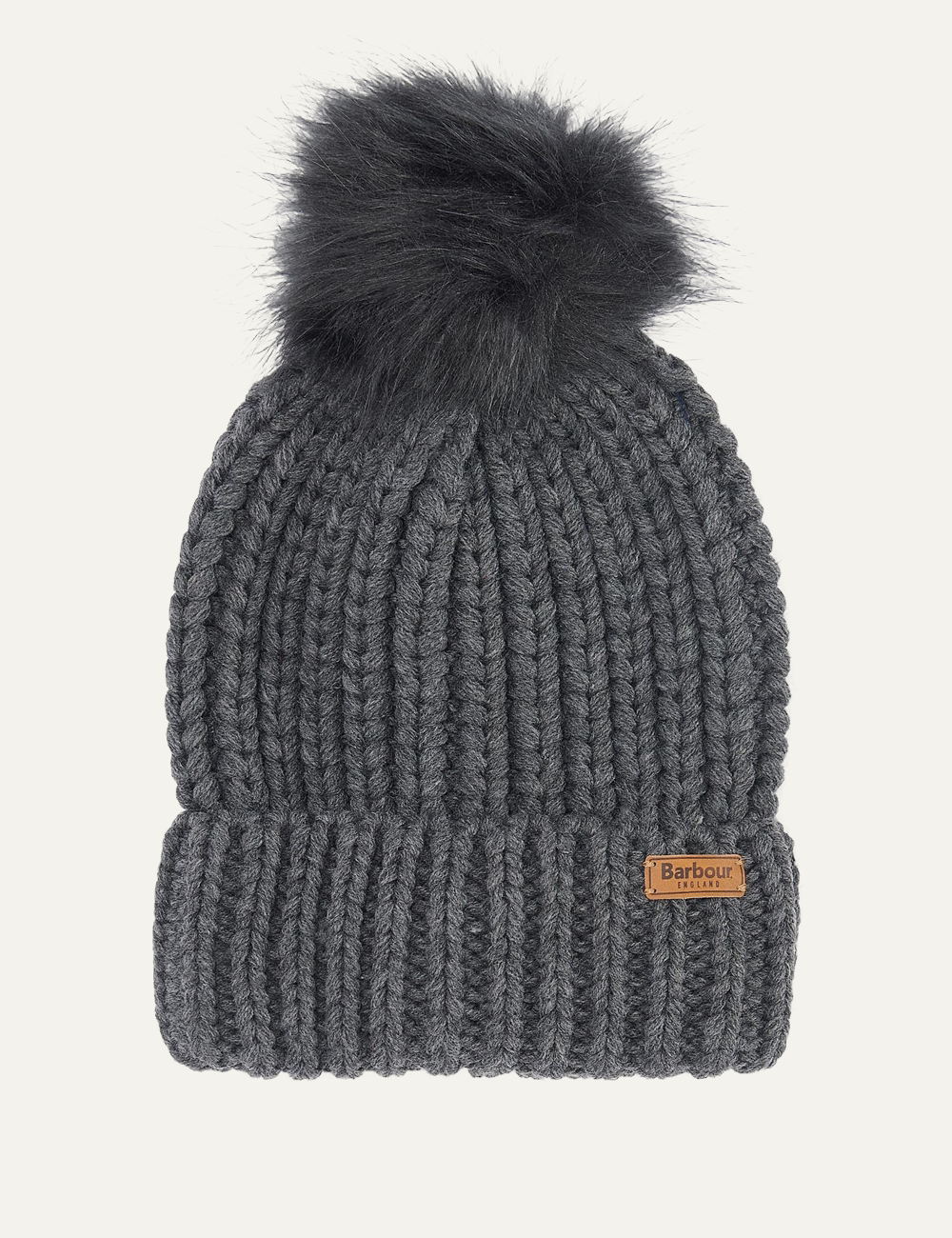 BARBOUR SALTBURN BEANIE HAT CHARCOAL