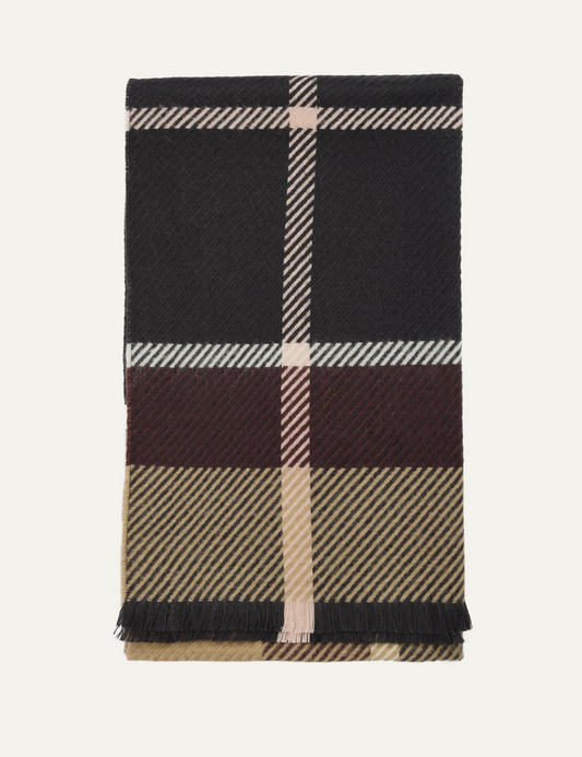 BARBOUR BLAIR TARTAN SCARF GARDENIA TARTAN