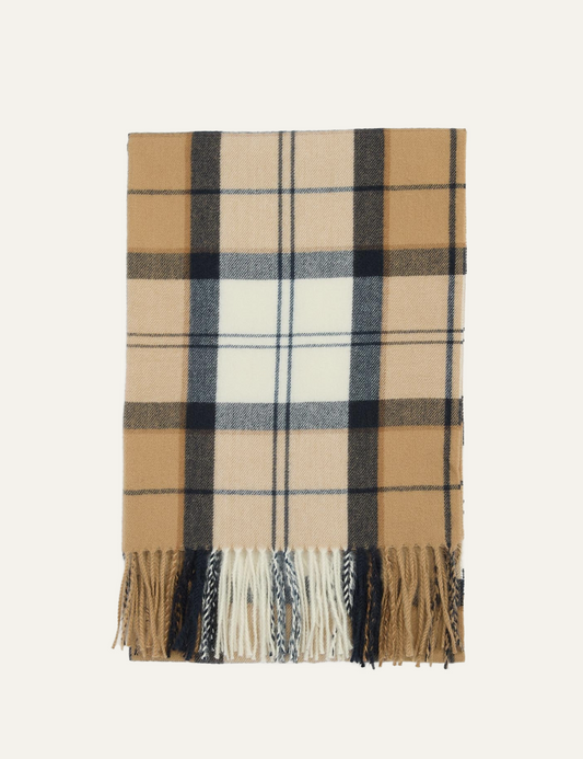 BARBOUR HAILES TARTAN SCARF NAVY