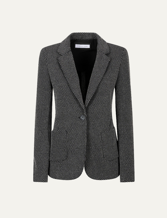CARACTERE BLAZER JERSEY JAQUARD IN BLACK
