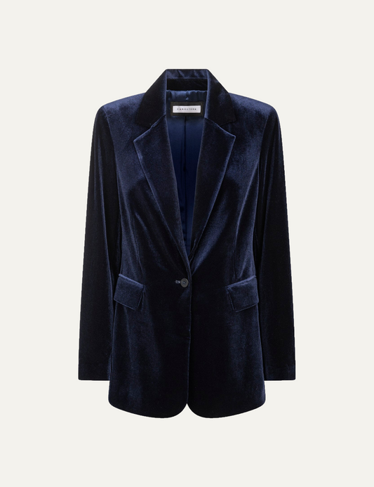 CARACTERE VELVET BLAZER IN BLUE