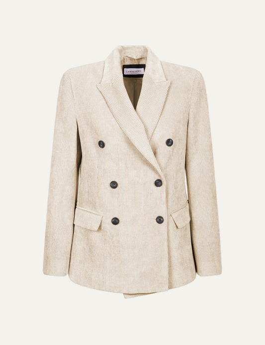 CARACTERE BLAZERT IN VELOUR CREAM
