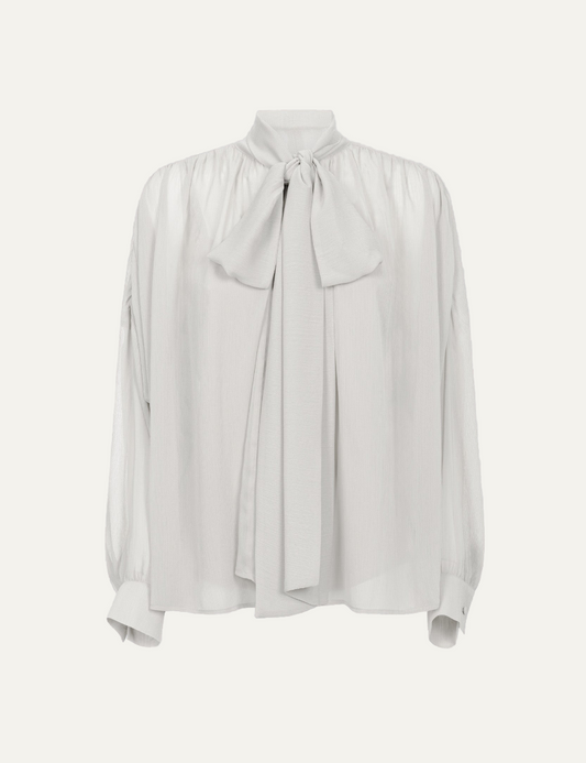 CARACTERE BLOUSE WITH BOW LATTE