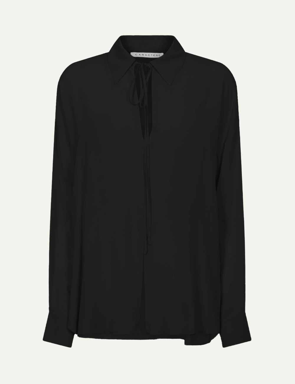 CARACTERE BLOUSE IN CREP BLACK