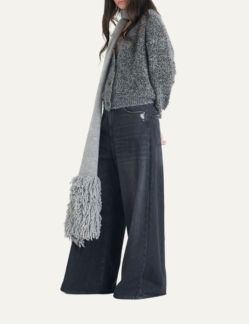 CARACTERE BALLOON DENIM IN BLACK