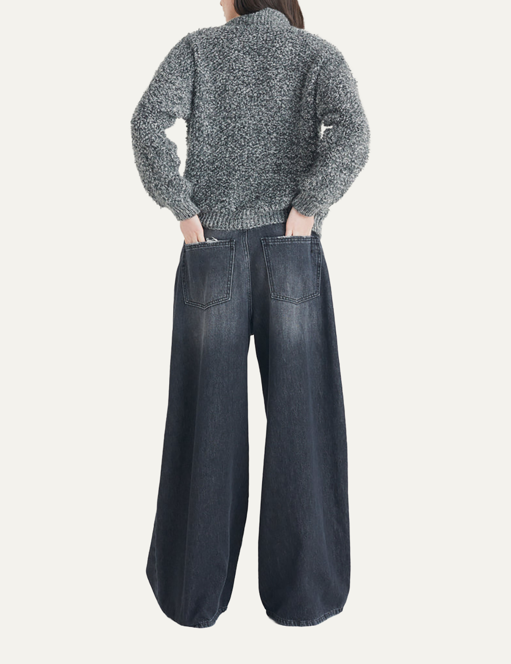 CARACTERE BALLOON DENIM IN BLACK