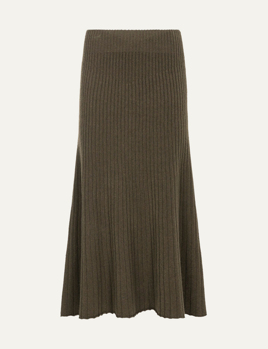 CARACTERE MAXI SKIRT IN MILITARY GREEN