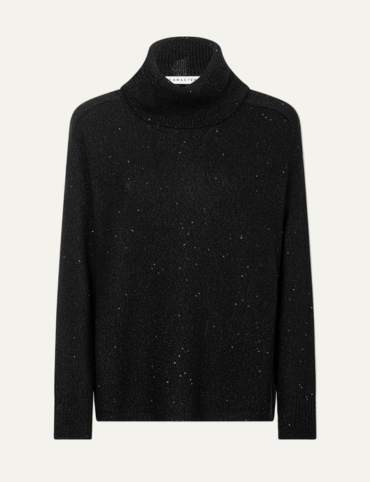 CARACTERE TURTLENECK PULLOVER IN BLACK