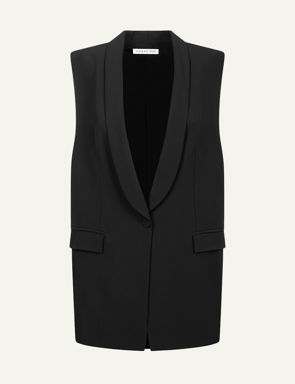 CARACTERE VEST IN BLACK