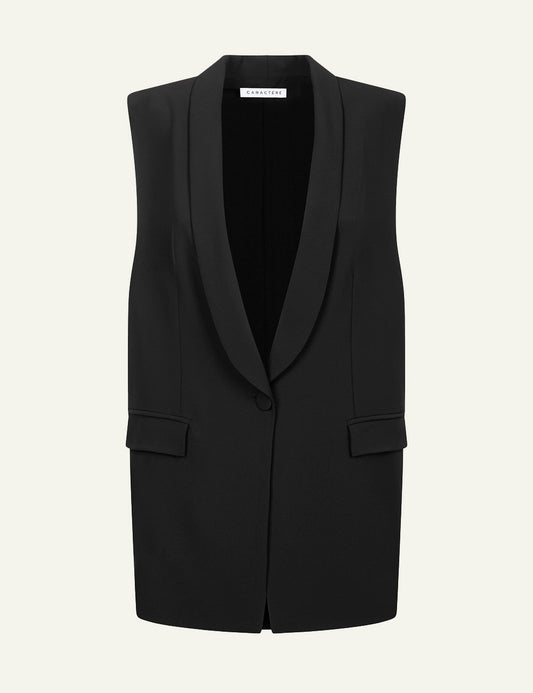 CARACTERE VEST IN BLACK