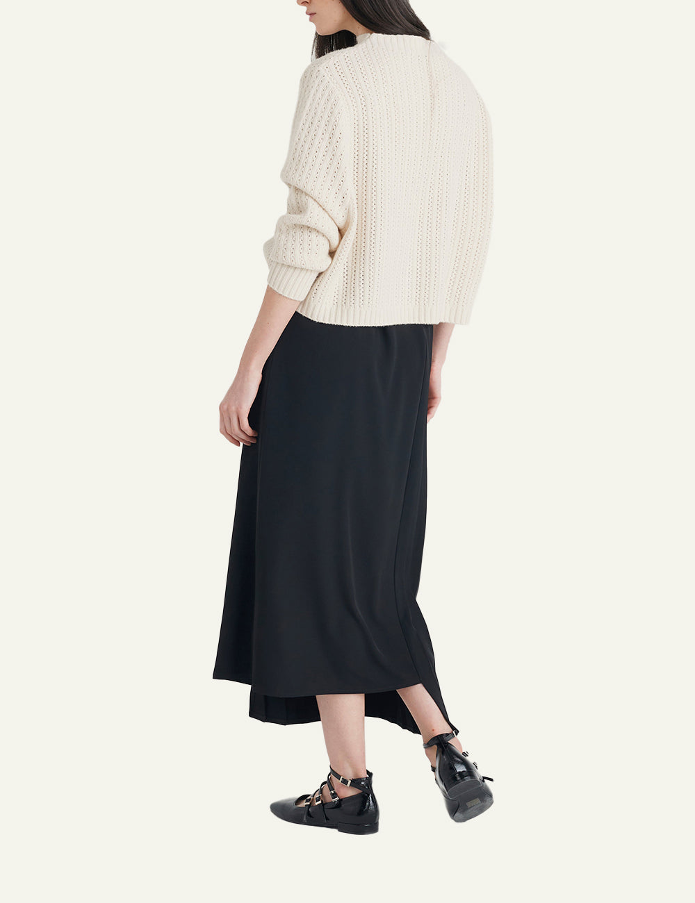 CARACTERE PLISSE SKIRT IN BLACK