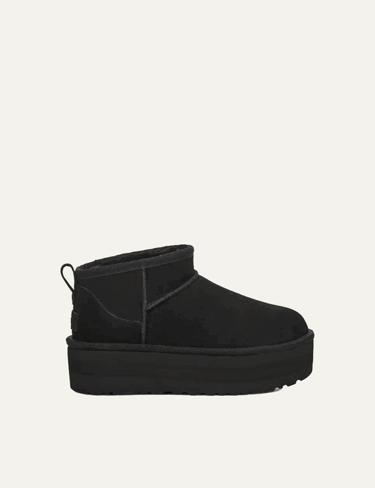 UGG CLASSIC ULTRA MINI PLAT BLACK
